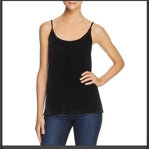 7 For All Mankind Black Velvet Tank Top with Adjustable Straps, NWT
